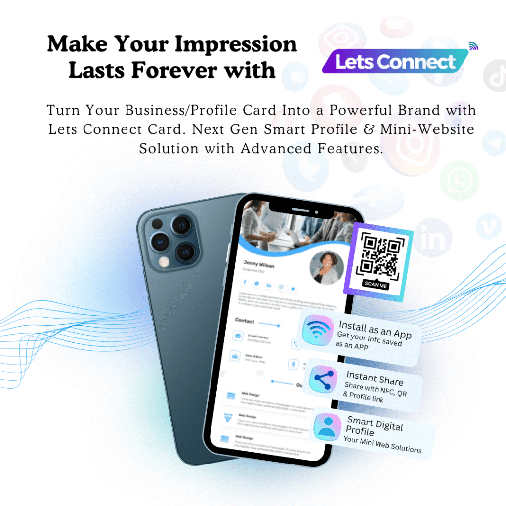 Make Your First Impression Best With Lets Connect Nfc Business Card