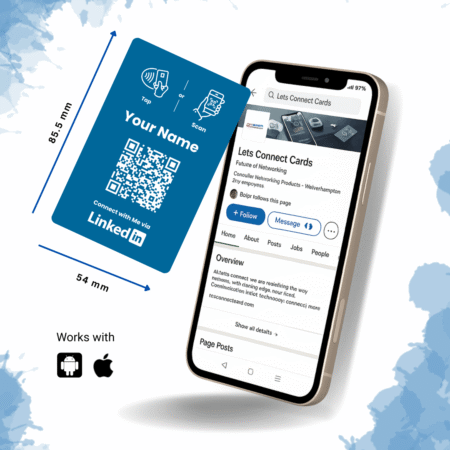 LinkedIn Business Card with NFC & QR Code